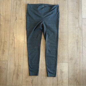 Athleta Green Stripe Leggings XL